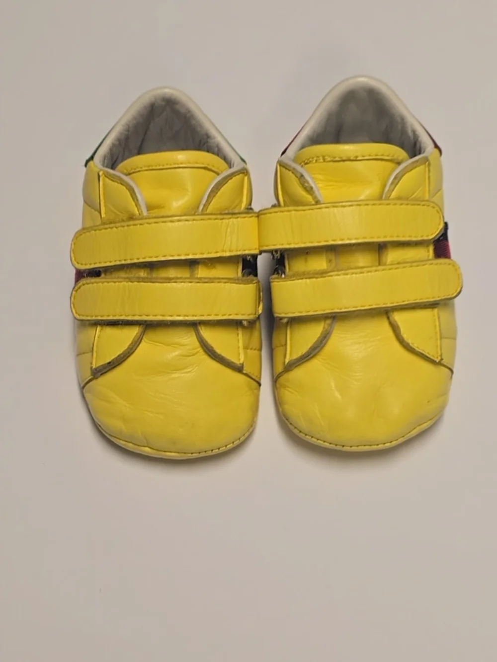 Gucci Yellow Leather Crib Shoes
